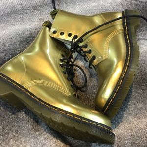 Gold Dr. Martens